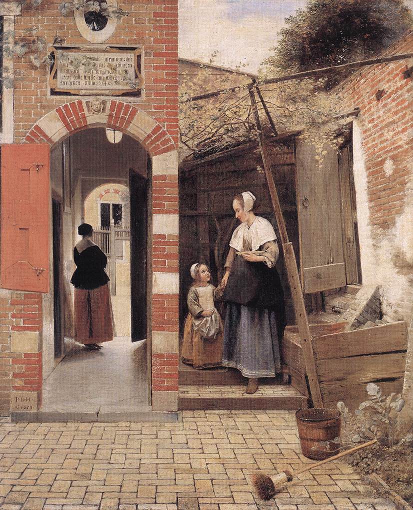 HOOCH, Pieter de The Courtyard of a House in Delft dg